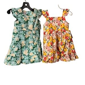 Blueberi Boulevard LOT OF 2 Girls Floral Dresses NWT Size 2T MSRP $96